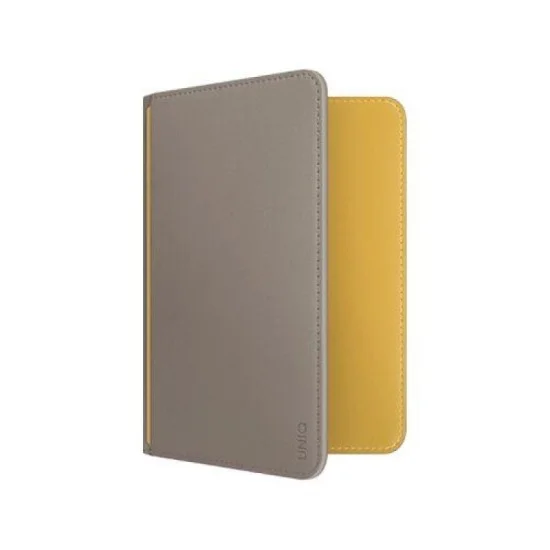 Holder Passport With Rfid-Blocking Uniq Belmont - Flint Grey (Flint Grey/Canary Yellow)